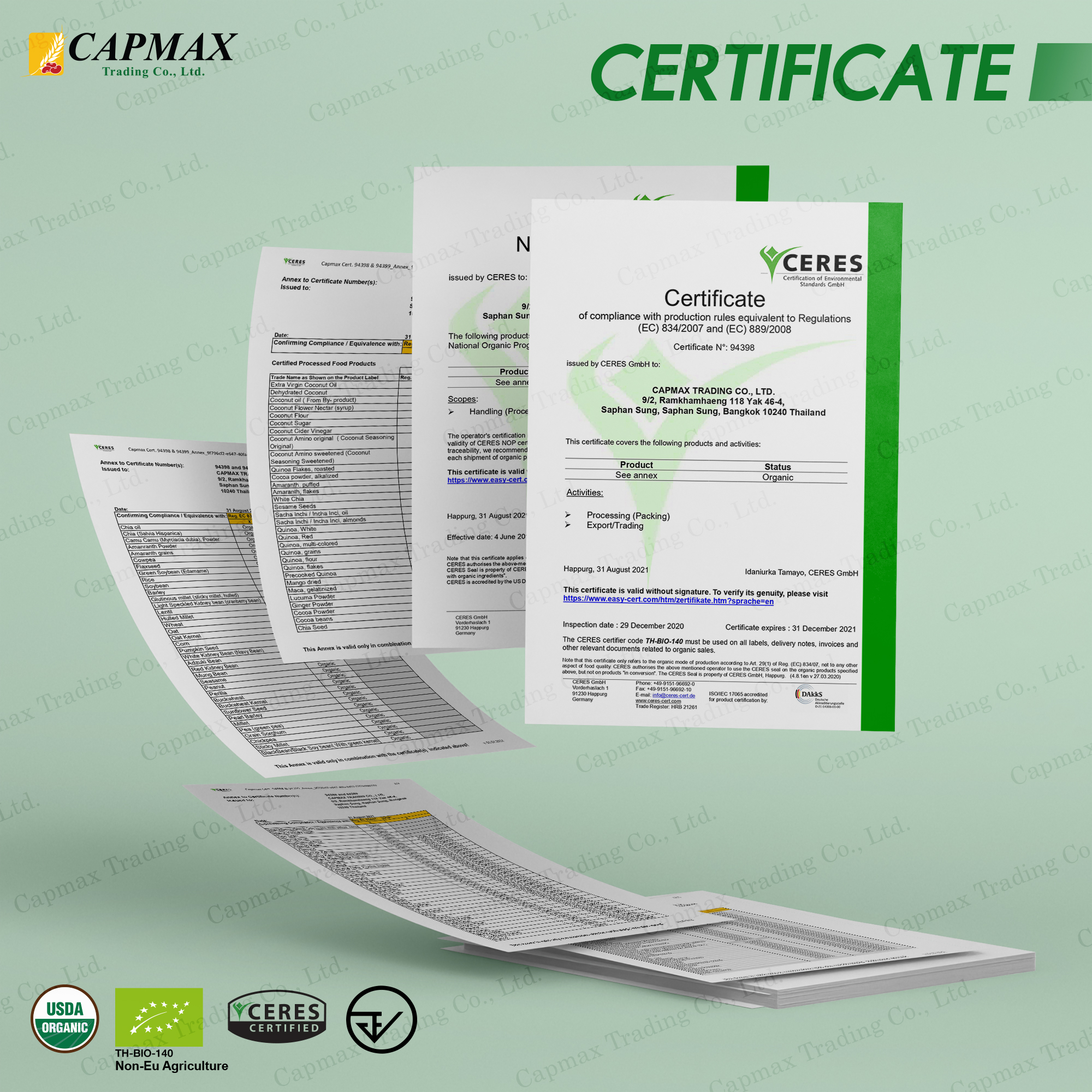 USDA & EU Organic Certificate